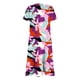 thumbnail image 4 of Puntoco Vestido De Verano De Las Mujeres Cuello Redondo Color Sólido Impreso Casual Manga Corta Vestido Suelto Vestido De Cuello Redondo De Manga Corta Rosa S,Regalos Para Mujer Joven, 4 of 8