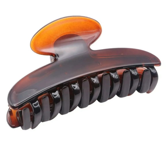 Parcelona French Glossy Oval Medium 3.5" Celluloid No Slip Hair Claw for Women