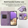 thumbnail image 4 of TECH CIRCLE Wallet Case for Samsung Galaxy A53 5G with Shoulder Strap+Wristlet+9 Card Slots, Magnetic Flip Stand Zipper Purse Lanyard Hand Strap Crossbody Phone Case for Galaxy A53 5G 6.5", Lavender, 4 of 9