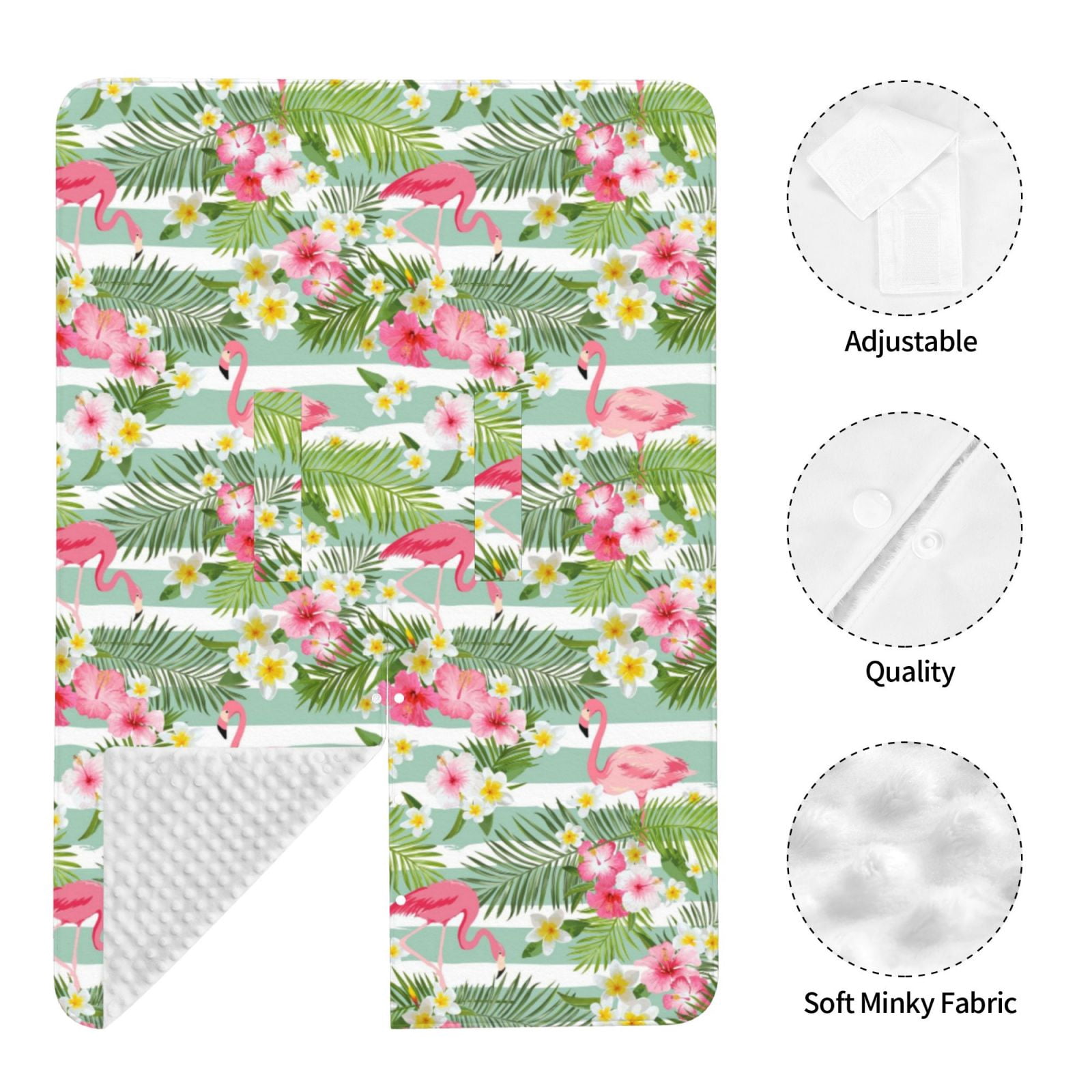 Naloa Tropical Flamingo Baby Car Seat Cover, Breathable Baby Carrier Cover, Multiuse Baby Carrier Cover & Nursing Breastfeeding Cover