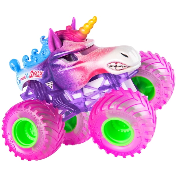 Monster Jam Sparkle Smash Truck - Ideal for Indoor Playgrounds