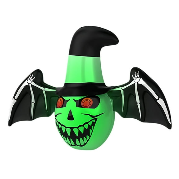 Halloween Inflatable Decorations, LED Color Changing Pumpkin Balls, Remote Control Light Up Yard Decor, Portable PVC Material, Multi-Color, 39 Inch Size, Festive Halloween Party Supplies