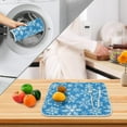 thumbnail image 4 of White Snowflakes Snow Blue Dish Drying Mat Christmas Dish Drainer Mat for Kitchen Counter 18x24 inch Absorbent Microfiber Dishes Pad Xmas Winter Decoration, 4 of 8