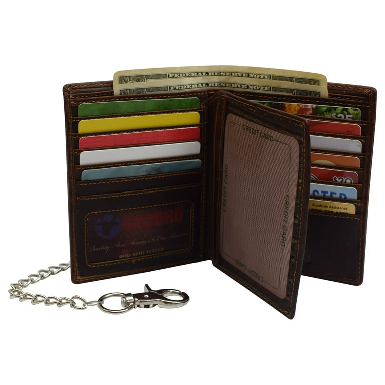 RFID Blocking Bifold Hipster Multi Credit Card ID Holder Biker