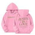 thumbnail image 4 of Kids Hoodies Jesus Loves You Print Hooded Sweatshirts Long Sleeve Graphic Sweatshirt Cute Oversize Pullover Top Fashion Winter Clothes Girl Clothes 7-8 Years Cute&nbsp;Boy Girl&nbsp;Clothing, 4 of 9