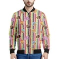 thumbnail image 2 of Chaqueta con cremallera con estampado 3D de cupcakes de dibujos animados para hombres y mujeres, sudadera con gráfico de comida, chaqueta bomber informal para niños, abrigo suelto de manga larga, 2 of 5