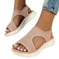thumbnail image 1 of Leozcaa Women's Walking Sandals Arch Support Orthotic Slip-On Sport Slides Open-Toe Casual Platform, 1 of 8