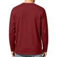 thumbnail image 6 of Mens Fall Winter Long Sleeve Tops Chest Pocket Loose Fit, 6 of 8