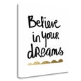 thumbnail image 2 of Tangletown Fine Art 'Believe  -  White  and  Gold' Textual  Art  on  Canvas, 2 of 2