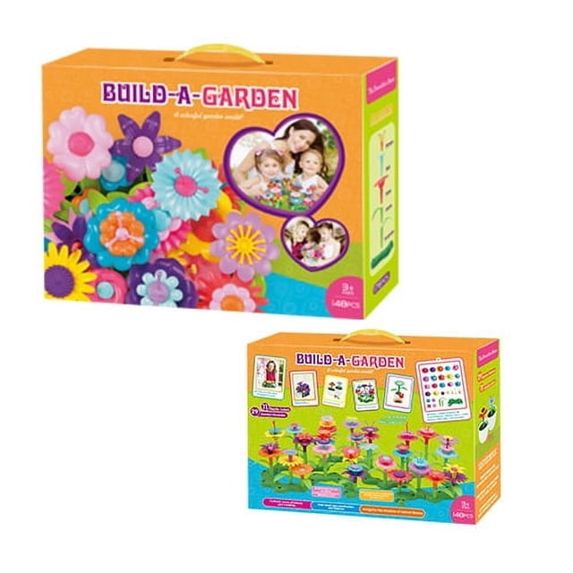 Juguete de arreglo floral para niños, juguete de empalme de bricolaje para niños, casa de juegos de rompecabezas Girl's Garden World, variedad duopu