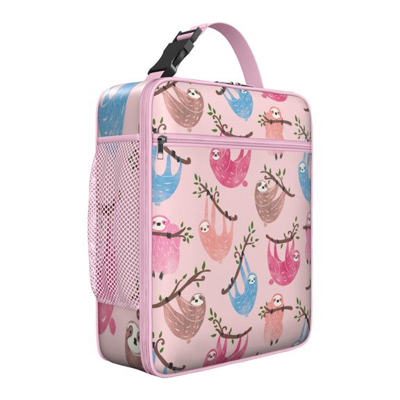 Sloth Insulated Lunch Box Women Reusable Lunch Tote Bag with Detachable Handle Lunch Tote Portable Bag Office Camping