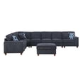 thumbnail image 3 of Devion Furniture 8-Piece Upholstered Modern Chenille Sectional in Black, 3 of 10