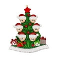 thumbnail image 4 of Personalized Family of 6 Christmas Ornament 2024 - Peeking Kids Green Christmas Tree Gifts Ornament, 4 of 9
