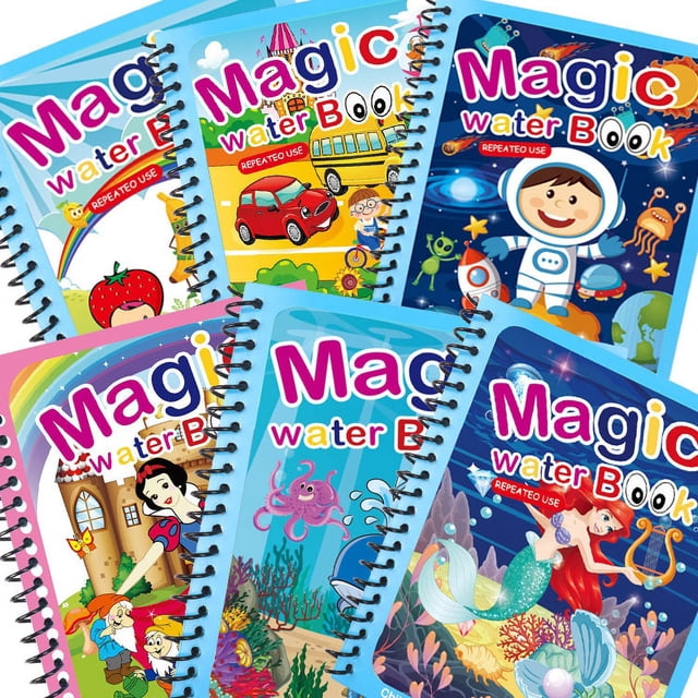 Libro de pintura al agua para niños, rompecabezas, libro mágico y silencioso, libro para colorear con grafitis para bebés, álbum de imágenes de agua clara, juguete