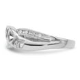 thumbnail image 3 of Sterling Silver Rhodium Plated Diamond MOM Ring QR5686, 3 of 5