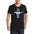 thumbnail image 2 of Wild Bobby Ford Mustang Retro USA Vintage Logo Classic Bar, Cars and Trucks Mens V-Neck T-Shirt, 2 of 6