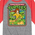 thumbnail image 3 of Teenage Mutant Ninja Turtles - Retro Group April - Toddler & Youth Raglan Graphic T-Shirt, 3 of 6