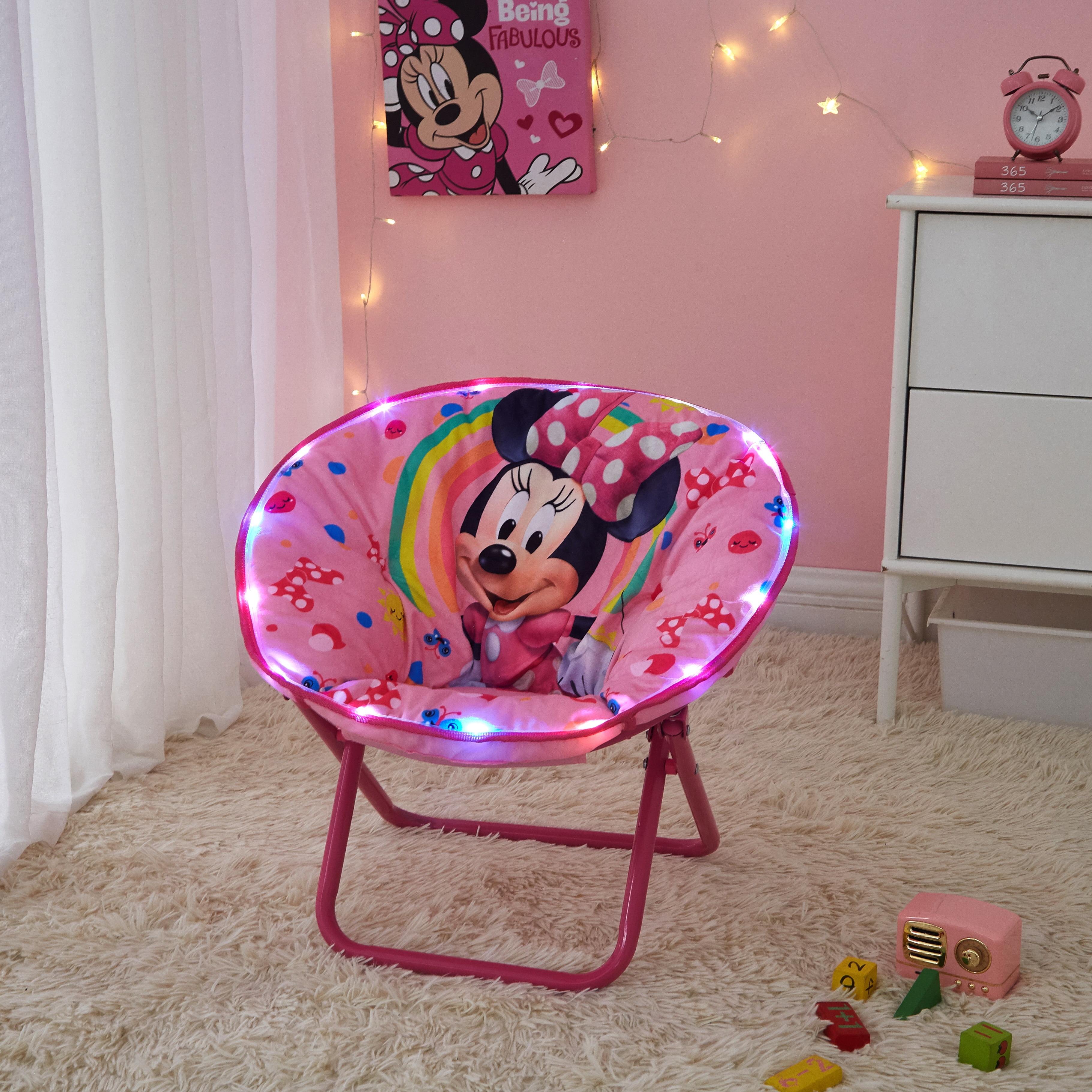 Disney Minnie Mouse 19" Toddler Pink, Polyester Saucer
