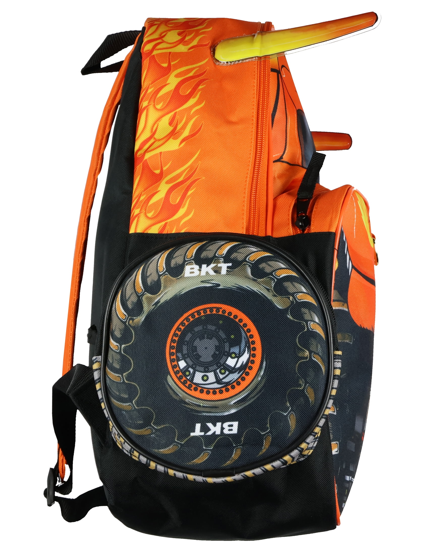 Monster Jam Backpack El Toro Loco 3D Bull Horns Monster Truck 16" Kids School Book Bag with Laptop Tech Sleeve 16"