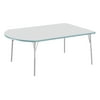 48in x 72in Work Around Contour Thermo-Fused Adjustable Activity Table Grey/Seafoam/Silver - Standard Swivel