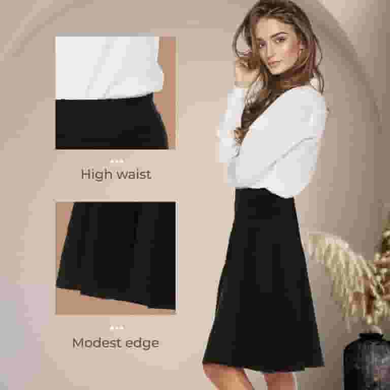 【BAON】Ranku nylon banding string midi skirt BAON】Kenku Nylon Banding Flared Midi Skirt Belted flared
