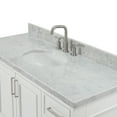 thumbnail image 5 of Ariel Stafford 55 Inch Single Oval Sink Vanity With Carrara White Marble Countertop W/1.5" Edge In White, 5 of 11