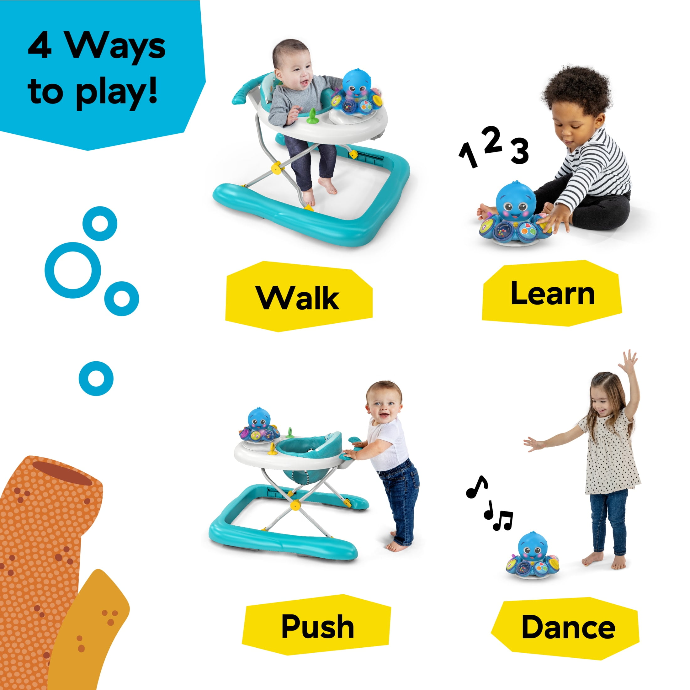 Baby Einstein Step & Twirl Opus 4-in-1 Activity Walker, Ages 6-24 months