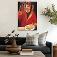 thumbnail image 4 of ADALE Monkey Drinking Red Wine Orangutan Animal Poster Wall Art Canvas Print Picture Home Bedroom Decor Gift Framed 12x18 Inch, 4 of 6