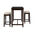 thumbnail image 3 of Linon Claridge 3Pc Counter Set Walnut Linen, 3 of 8