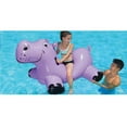 thumbnail image 3 of Swim Central 69" Hippo Riding 1-Person Inflatable Swimming Pool Float - Purple/Black, 3 of 3