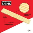 thumbnail image 2 of Nelson Wood Shims - DIY Bundle Wood Shims Count Of 12 - 8-Inch Shims, High Performance Natural Wood, 2 of 2