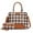 CKR Cognac Brown, variant on Gabriella Women's Tote Bag with Wallet, Checkered Vegan Leather Shoulder Bag Handbag Purse 2Pcs Set by Mia K - Light Blue