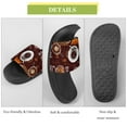 thumbnail image 7 of GZHJMY Stylish Slides for Women Men, Coffee Elements Brown Background Soft Flexible Slip-on Sandals Slippers, 7 of 7