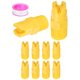 thumbnail image 1 of Uxcell 10-Pack Puntas de Boquilla de Pulverizador, Rosca Macho BSPT de 1/4, Punta de Pulverización de Ventilador Plano de 110 Grados de Plástico con Cinta [Naranja, 0.91 Poro], 1 of 7