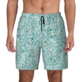 thumbnail image 2 of Goofa Geometric Elements Printed Men's Swim Trunks Board Shorts Quick Dry Mens Swimming Trunks with Compression Liner,Breathable Fit Hawaii Beach Shorts-3X-Large, 2 of 9