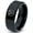 Black Bevel Polish Tungsten, variant on Tungsten Horoscope Aries Band Ring 8mm Men Women Comfort Fit Black Beveled Edge Polished Size 13