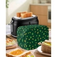 thumbnail image 4 of St. Patrick's Day Toaster Cover 4 Slice, Large Kitchen Appliance Covers, Lucky Shamrock Gold Coin Minimalist Green Toaster Oven Cover with Loop, Bread Machine Cover Polyester Dust Cover Protection, 4 of 4