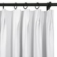thumbnail image 3 of TWOPAGES 52 W X 63 L Inch Curtain Blackout Pinch Pleat Privacy Protection Drape for Bedroom, 1 Panel, White, 3 of 6