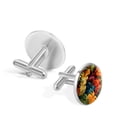 thumbnail image 3 of Tropical Plants Men's Stainless Steel Shirt Cufflinks Set for Formal Attire - Ideal for Business Meetings and Special Occasions, 3 of 6