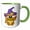 Green/White, variant on 3drose, Witchy Goofkins Monkey Cartoon, 11oz Two-tone Black Mug