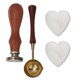 thumbnail image 4 of Sello de sellado de estilo retro, mango de madera, cuchara para sello con kit de cera de sellado, 4 of 4
