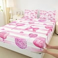 thumbnail image 3 of Manfei Watercolor Bowknot Twin Sheet Sets, Cartoon Lollipop Twin Fitted Sheet, Pink Geometric Abstract Flat Sheet, Microfiber Bedroom Decor, 3 Pieces, 3 of 7
