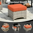 thumbnail image 5 of Ovios 5 Pieces High-Back Outdoor Patio Furniture with Fire Pit All Weather Wicker Conversation Furniture with Sofa for Backyard, 5 of 9