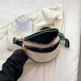 thumbnail image 3 of Bolsas de hombro tipo bandolera de cuero PU a la moda, riñonera con cremallera para mujer de gran capacidad, 3 of 9