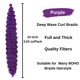 thumbnail image 3 of Cabello trenzado Leticia, morado, preestirado, 66 cm, 3 of 8