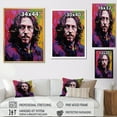 thumbnail image 4 of Designart "Vedder In Violet Portrait" Pop Art Floater Framed Canvas Prints, 4 of 5