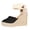 Black, variant on Women Closed Toe Wedge Sandals Strappy Espadrilles Slip on Dress Shoes High Top Summer Wedges Sandal for Summer Dressy Size 8 Black