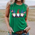 thumbnail image 5 of Graphic Tank Tops, Summer 2024 Sleeveless 4th of July Shirts Women Crew Neck Casual Flag Sunflower Print Tanks (M, Green 05), 5 of 5
