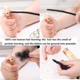 thumbnail image 4 of 6 Inch Dreadlock Extension Human Hair 60 Strands 0.4cm Thickness 100% Full Handmade Permanent Loc Extension Human Hair For Women/Men Can Be Dyed Bleached Curled (Natual Black), 4 of 5