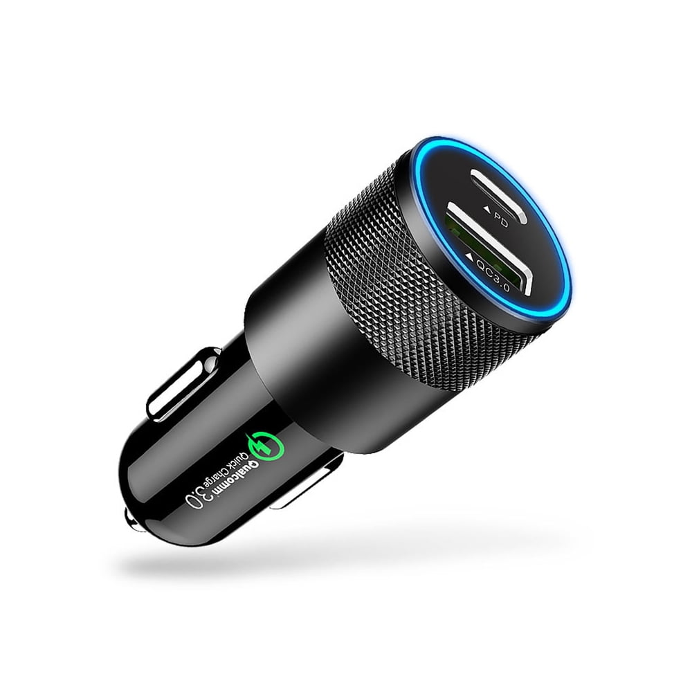iPad Pro/Air 2 / Mini Samsung Galaxy S8 / S7 / Edge and More Black Q18C2 Rapid Car Charger GOOLOO Quick Charge 3.0 3A 36W Metal Car Adapter with Dual USB Ports fit iPhone X / 8/7/ 6S / Plus 